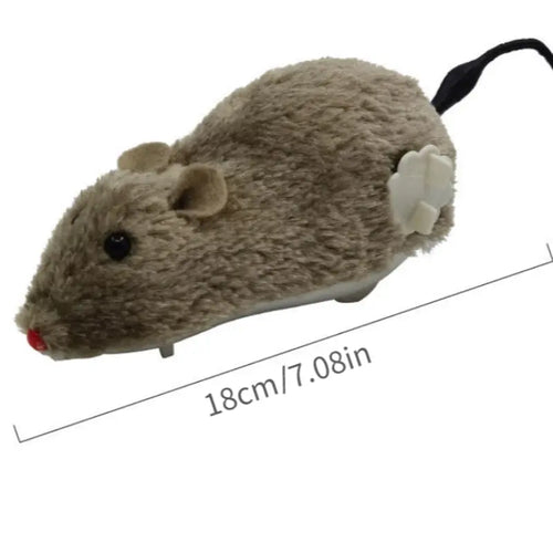 3Pcs Plush Mechanical Mouse Toy Set, Battery-Free Moving Rodent Prank Toy for Cats & Dogs, Fun Soft Toy for Pets